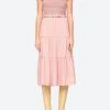 Sea Simona Smocked Tie Back Dress in Blossom Pink - women