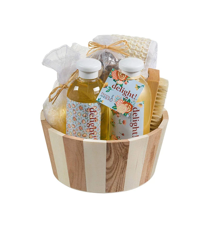 Freida and Joe Spell Bound Love Spa Skin Care Set in Vintage Wooden Gift Basket 7 Freida and Joe Spell Bound Love Spa Skin Care Set in Vintage Wooden Gift Basket - Image 7