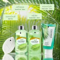 Freida and Joe Coconut Bath Gift Set in Round Wooden Holder -Ballarini store 1bce218f90054417826d31e2badac668 0e33ab7f 2fba 4cd7 bc9e 1a4e742c937e 1080x