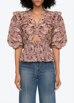 Sea Priya Top in Merlot - women