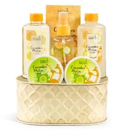 Freida and Joe Cucumber Melon Bath & Body Gift Set Basket