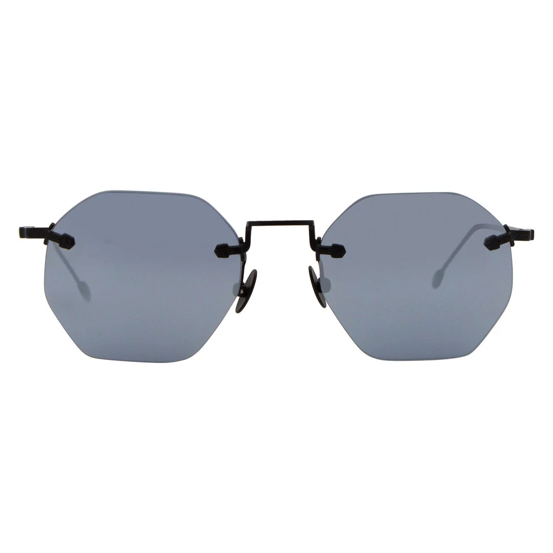 John Varvatos Rimless Octagon Sunglasses V526 Matte-Black Matte Black 49mm 526 - women 2 John Varvatos Rimless Octagon Sunglasses V526 Matte-Black Matte Black 49mm 526 - women - Image 2
