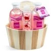 Freida and Joe Spell Bound Love Spa Skin Care Set in Vintage Wooden Gift Basket