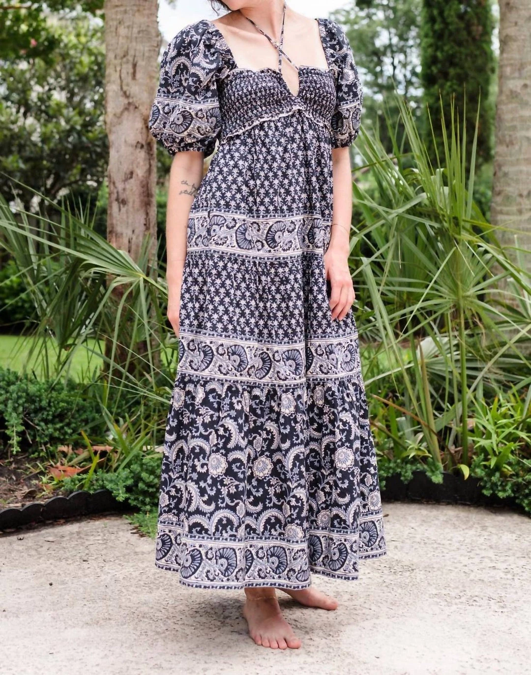 Sea Jasper Border Tiered Dress in Multi - women 1 Sea Jasper Border Tiered Dress in Multi - women