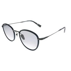 John Varvatos Troubadour JV V531 NGU Unisex Round Sunglasses - women