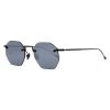 John Varvatos Rimless Octagon Sunglasses V526 Matte-Black Matte Black 49mm 526 - women