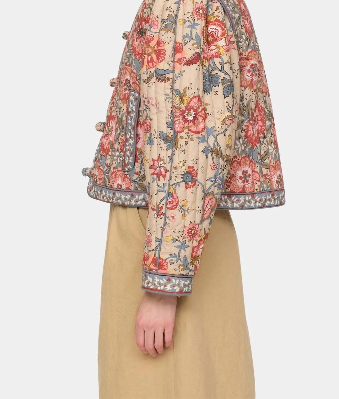 Sea Tess Print Quilted Jacket in Cream - women 2 Sea Tess Print Quilted Jacket in Cream - women - Image 2