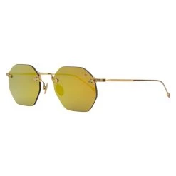 John Varvatos Rimless Octagon Sunglasses V526 Gold Gold 49mm 526 - women