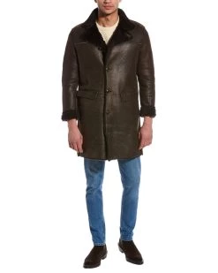 John Varvatos Asymmetrical Shearling Coat - men -Ballarini store c15a520bb280494c9e251490bc022d94 1080x