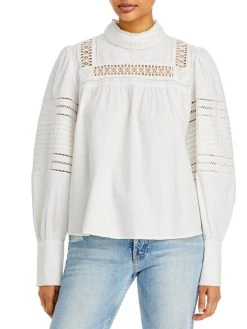 Sea Thora Womens Cotton Ladder Stitch Blouse