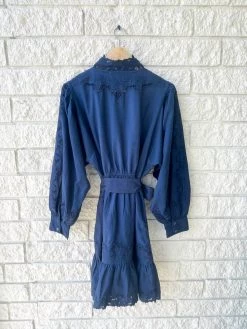 Sea Anita Eyelet Long Sleeve Button Down Dress in Night - women -Ballarini store c9114eb6bee04586a9211908cfa2d50b 1080x