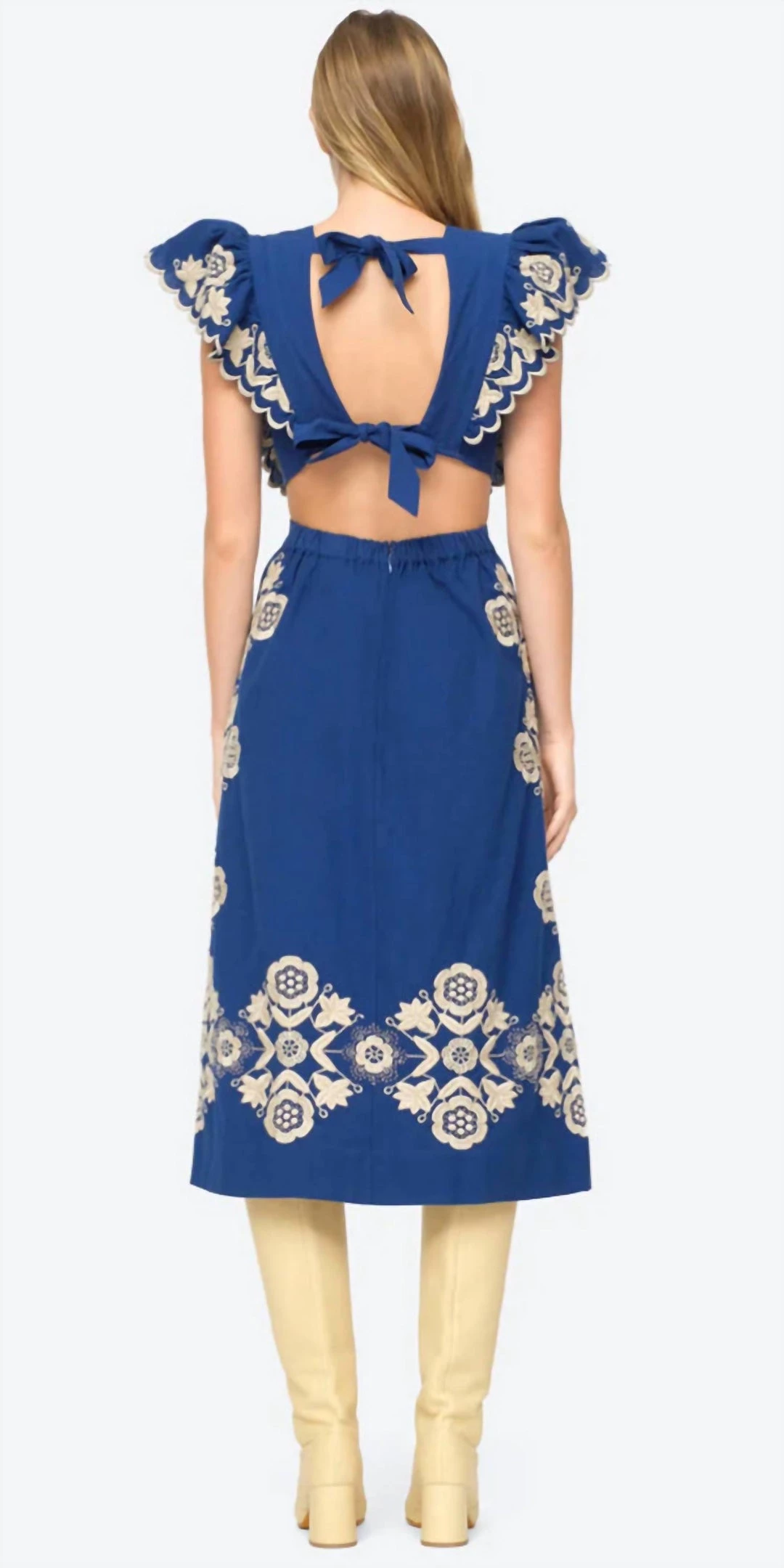 Sea Manuela Apron Dress in Blue - women 3 Sea Manuela Apron Dress in Blue - women - Image 3