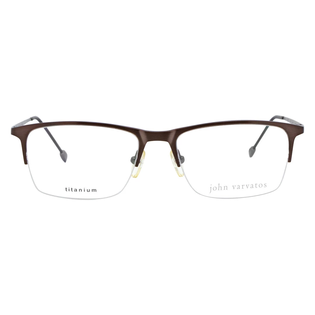 John Varvatos Rectangular Eyeglasses V154 Brown 54mm 154 - men 2 John Varvatos Rectangular Eyeglasses V154 Brown 54mm 154 - men - Image 2