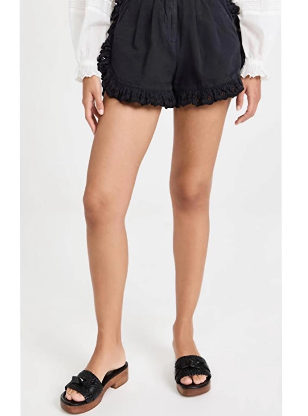 Sea Kiara Embroidered Short in Black - women 1 Sea Kiara Embroidered Short in Black - women