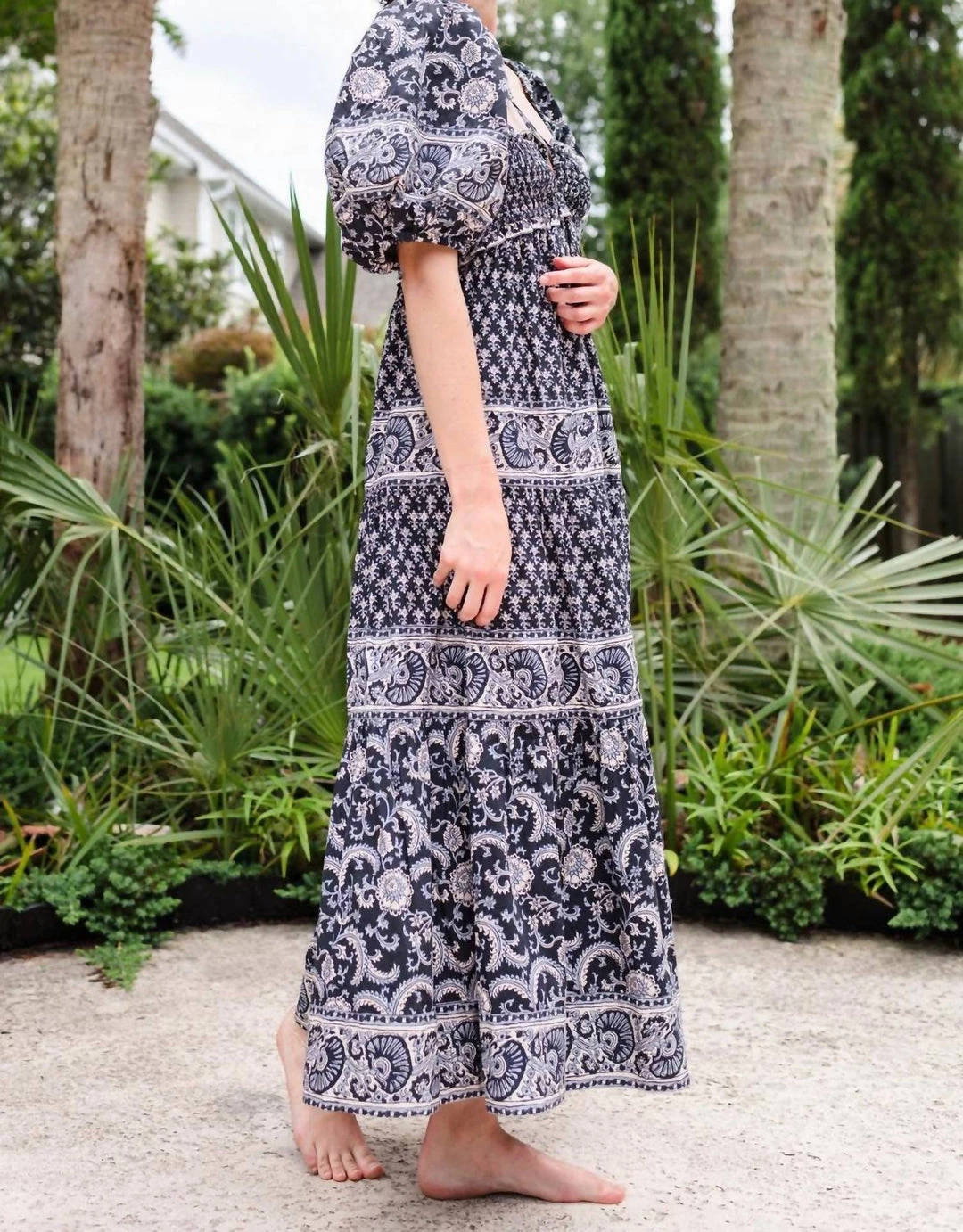 Sea Jasper Border Tiered Dress in Multi - women 2 Sea Jasper Border Tiered Dress in Multi - women - Image 2